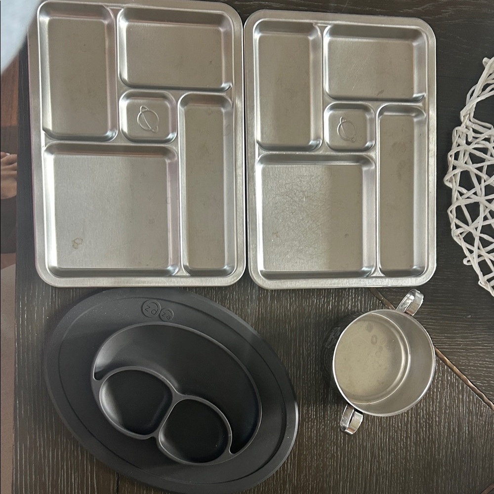 Stainless Steel Compartment Dinnerware Set